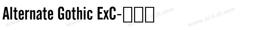 Alternate Gothic ExC字体转换